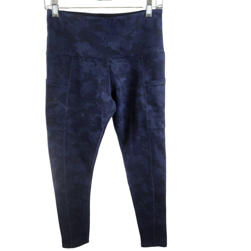 NWT Tuff Athletics Navy Blue 'Wally Floral'  Leggings
